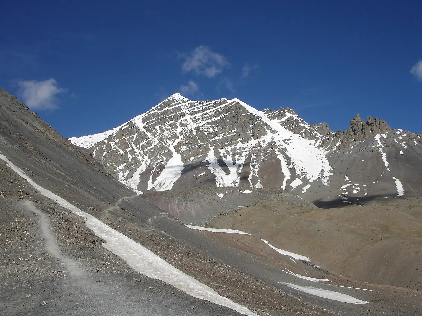 Stok Kangri — Stok Kangri, Ladakh.  Photo taken by me on expedition (uploader), July 2005.  Not copyrighted, but am putting it into pu