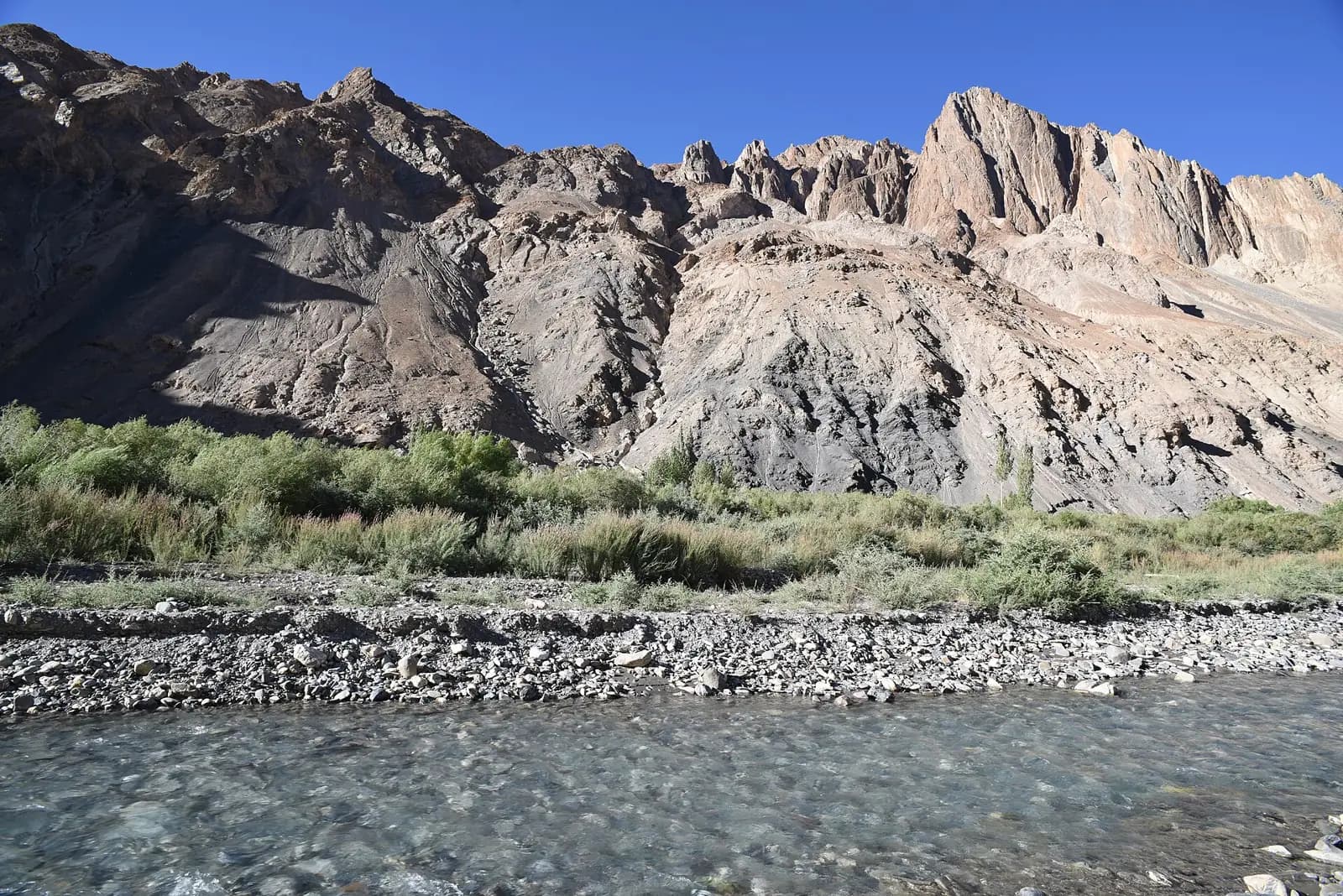 Markha Valley — At the end of trek day three, we set up camp at Skiu Campsite 2. The previous day we had hiked from beyond Yurtse, over